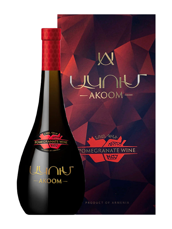 Akoom Pomegranate Semi Sweet Wine with Gift Box Armenia 750ml