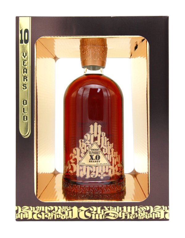 Armenian Alphabet XO Brandy 10 Years Old with Gift Box Armenia 750ml