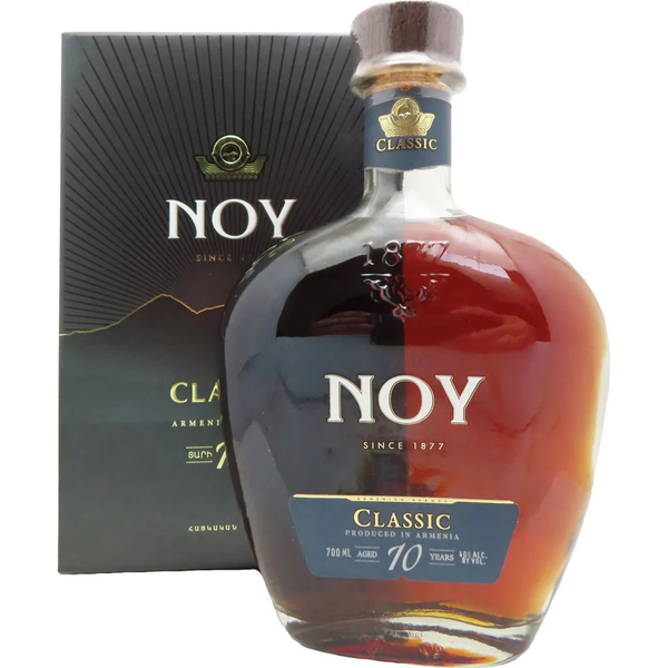 Noy Classic 10 Year Yerevan Ararat Brandy 700ml bottle and box studio